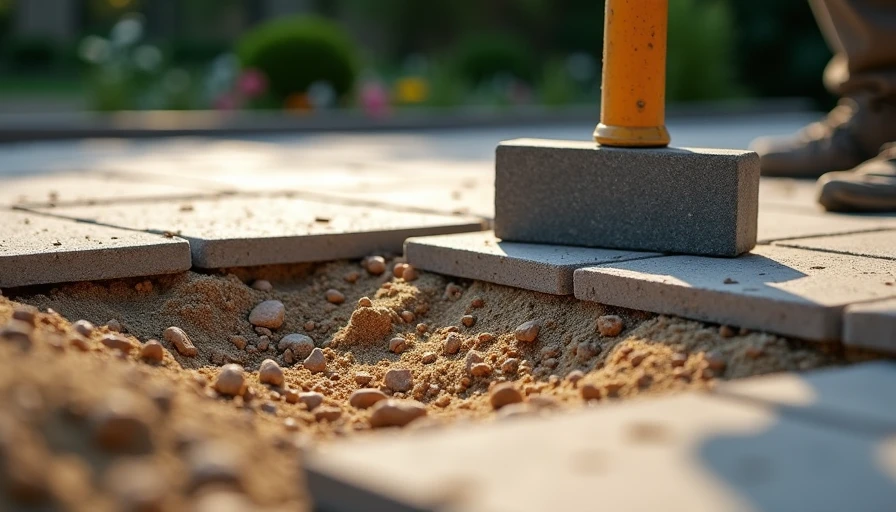 Paver patio base layers and installation on new build lot
