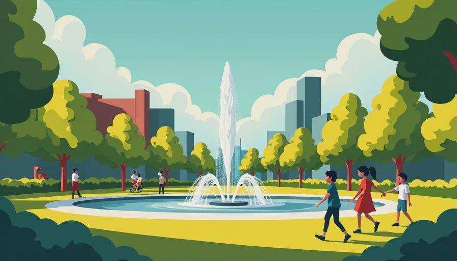 Visual context for in ground fountain